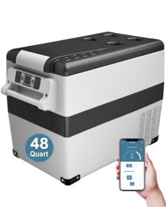 Feelfunn 12V Portable Car Fridge 48 Quart