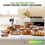 Nutrichef 20-Piece Non-Stick Cookware and Bakeware Set
