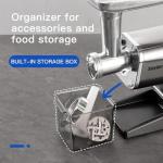 Electric Meat Grinder with 3 Blades & Attachments