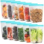 Roonoo 12 Pack Reusable Freezer Ziplock Bags