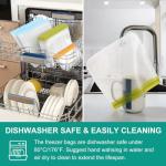 Roonoo 12 Pack Reusable Freezer Ziplock Bags