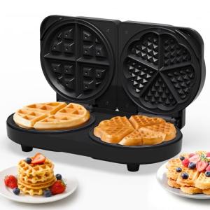 Sunvivi Dual Waffle Maker - Heart & Classic