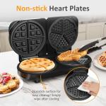 Sunvivi Dual Waffle Maker - Heart & Classic