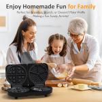 Sunvivi Dual Waffle Maker - Heart & Classic