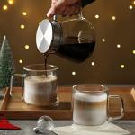 Double Wall Insulated Glass Coffee Mugs - Set of 4