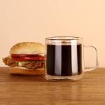 Double Wall Insulated Glass Coffee Mugs - Set of 4