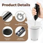 Handheld Electric Milk Frother with Stand