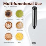 Handheld Electric Milk Frother with Stand