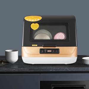 Compact Portable Countertop Dishwasher with Rotating Spray