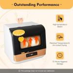 Compact Portable Countertop Dishwasher with Rotating Spray