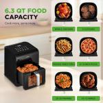 NutriChef 6L Electric Air Fryer & Steamer