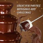 3-Tier Chocolate Fountain with Food Tray and Forks