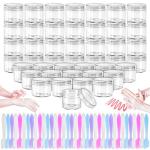 MotBach 35 Pack 20ml Clear Plastic Jars