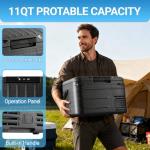 Erivess 12V Portable Refrigerator for Camping & Travel