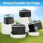 Erivess 12V Portable Refrigerator for Camping & Travel