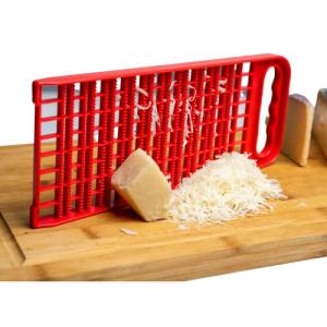 Kids Safe Dual-Sided Kitchen Cheese Grater - Red