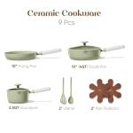 CAROTE 9-Piece Nonstick Ceramic Cookware Set