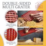Kids Safe Dual-Sided Kitchen Cheese Grater - Red