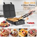 SUNVIVI PRO 1200W Nonstick Belgian Waffle Maker