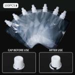 Seeloowy 100-Pack Clear Disposable Drink Pouches
