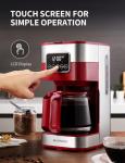 SHARDOR 10-Cup Programmable Coffee Maker (Red)