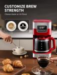 SHARDOR 10-Cup Programmable Coffee Maker (Red)