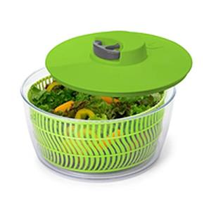 Green 4L Salad Spinner with Stop Feature