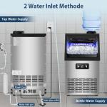 Stainless Steel Commercial Ice Maker with 20 Bin