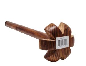 TABAKH 13" Wooden Whisk and Butter Churner