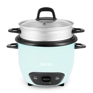 Aroma 6-Cup Rice & Grain Cooker - Light Blue