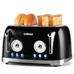 CUSIMAX Retro 4-Slice Toaster with Wide Slots