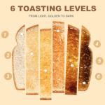 CUSIMAX Retro 4-Slice Toaster with Wide Slots