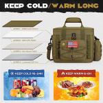 Insulated Lunch Bag with Detachable MOLLE Pockets