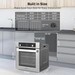 24 Inch Electric Wall Oven with Touch Control