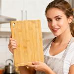 Bamboo Cutting Board with Juice Groove - 11"x7.8