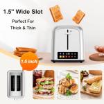 Retro Stainless Steel 2-Slice Toaster with 6 Settings