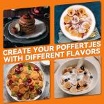 Mini Pancake Maker with 14 Holes, Red