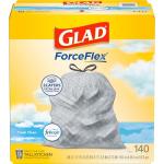 Glad ForceFlex 13 Gallon Tall Trash Bags, 140 Count