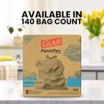 Glad ForceFlex 13 Gallon Tall Trash Bags, 140 Count