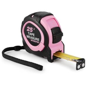 WORKPRO 25-FT Magnetic Tape Measure in Pink