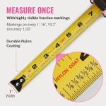 WORKPRO 25-FT Magnetic Tape Measure in Pink