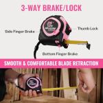 WORKPRO 25-FT Magnetic Tape Measure in Pink