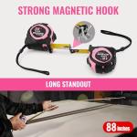 WORKPRO 25-FT Magnetic Tape Measure in Pink