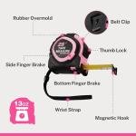 WORKPRO 25-FT Magnetic Tape Measure in Pink