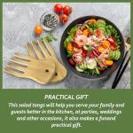 Bamboo Salad Servers and Tongs Set of 2