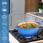 Blue 7QT Enameled Cast Iron Dutch Oven