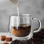 Double Walled Glass Coffee Mugs - 24oz Set
