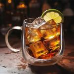 Double Walled Glass Coffee Mugs - 24oz Set