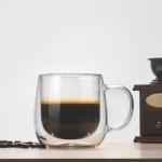 Double Walled Glass Coffee Mugs - 24oz Set