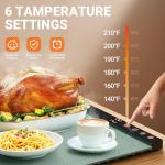 Portable Food Warming Mat with Adjustable Timer